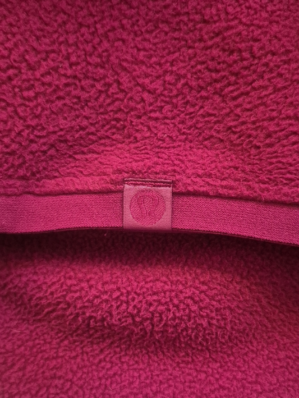 Lululemon Oversized-Fit Fleece Half Zip, Pomegranate size Medium - Picture 6 of 7